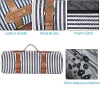 Manta de Picnic Impermeable a Rayas 150 x 200 cm Manta de Camping Aislada y Resistente al Agua con Asa - details 2