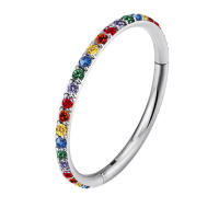 ASTM-Aro de segmento con bisagras de titanio, Circonia cúbica, para tabique nasal, pezón, golpe, Tragus, Hélix, Labret, Piercing para labio, joyería para el cuerpo, F136 - details 5