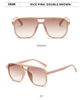 Gafas De Sol cuadradas Vintage para mujer, lentes De marca Retro con espejo, color negro y naranja, a la moda, colores dulces - details 13