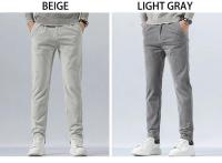 Pantalones de Corduroy para Hombres Ajuste Delgado, Elástico, Moda de Negocios y Trabajo para Primavera Otoño - details 5