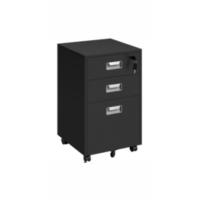 Cajonera Escritorio con Ruedas Cajonera de Oficina con 2 Cajones Archivador Móvil con Cerredura y Llave para Carta A4, Negro 40×40×65,5cm - details 7
