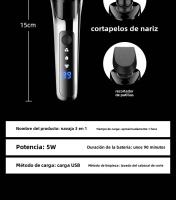 Maquinilla De Afeitar Universal, Portátil De Los Hombres, Eléctrica, De Carga Rápida, Modelos De Pantalla Digital Inteligente - details 13