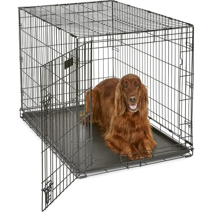 Jaula para Mascotas Negra 109,4l. x 72,4an. x 77,5al. con Una Puerta Bandeja a Prueba de Fugas - 1
