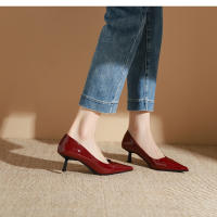 Zapatos de tacón de aguja puntiagudos de charol versátiles clásicos - details 31