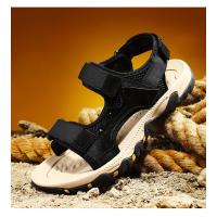 Sandalias de piel de vaca de primera capa para exteriores, sandalias de senderismo de verano, zapatos de playa con punta abierta - details 21