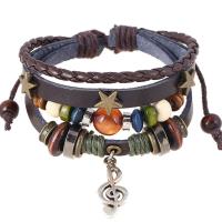 Pulsera trenzada con cuentas de madera para hombre y mujer, brazalete Unisex con diseño de nicho de estrella Guay, nota Musical, cuerda de mano, estilo Hippie gitano, 1-2 piezas - details 7