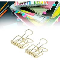 Organizador de escritorio con clips de papel de oro rosa plateado para oficina y escuela 2-10 - details 6