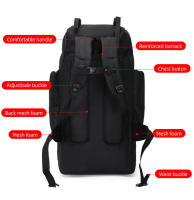 Bolsas de Trekking de 130L para hombre, mochila de escalada con cordón reflectante para acampar al aire libre, senderismo, mochilas de equipo - details 8