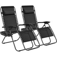 Sillas Plegables de Acero Ligero Pack de 2 Ideal para Jardín, Playa, Piscina, Terraza Gravedad Cero - details 0