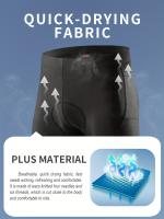 Pantalones cortos de ciclismo acolchados para hombre, informales, elásticos y transpirables con cintura elástica con letras para bicicleta de montaña al aire libre en verano - details 1