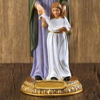 Estatua cristiana de resina de la Virgen María con Santa Ana, escultura católica, QX2E - details 3