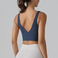 Hmidou-Sujetador deportivo para mujer, ropa interior Sexy de realce para Yoga, correr, gimnasio, Tops de Fitness, camiseta sin mangas de verano - details 16