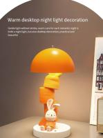 Adornos de lámparas de mesa de conejo, lámparas de noche ligeras en el dormitorio de la Sala de estar, decoración del hogar - details 1