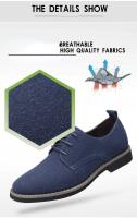 Zapatos Casuales de Oxforde Azul Talla Grande 38-48 Zapatos de Vestir Transpirables de Lujo para Hombres - details 11