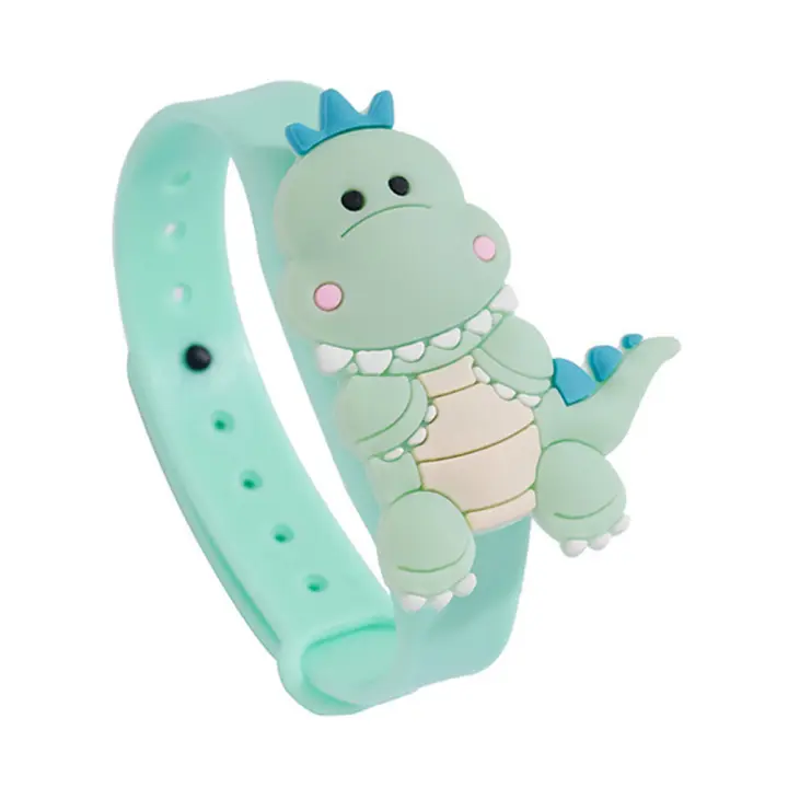 Pulseras repelentes de mosquitos para niños, brazaletes antimosquitos de silicona de dibujos animados, banda antimosquitos para exteriores de verano - 1
