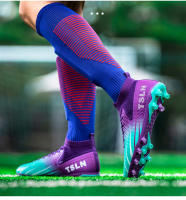 Zapatos de fútbol de marca para hombre, botas de fútbol de tobillo alto Unisex para exteriores, zapatillas cómodas de entrenamiento deportivo de fútbol sala FG/TF - details 19