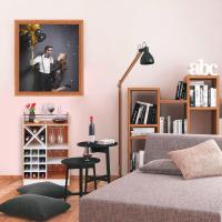 relaxdays Botellero Grande para 22 Botellas Vino, Mueble Bar, De Pie, Tablero Aglomerado, 1 Ud, 96x63x35 cm, Negro, Fibras - details 4