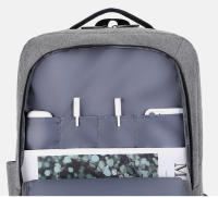 Mochila De Negocios multifuncional para hombre, bolsa impermeable para ordenador portátil, con carga USB, informal, de gran capacidad - details 13