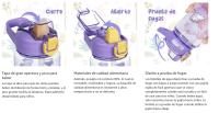 Botella de Agua Reutilizable para Niños y Niñas, Sin BPA, 600ml, Plástico - details 2