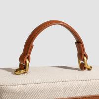 Mochila de Lujo Leten Bolsa de Almuerzo Retro de Lona Spliced Bolsa Cruzada Portátil para Mujeres - details 8