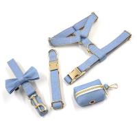 Perro vaquero azul claro con nombre, Correa de collar personalizada perros pequeños, medianos y grandes, par, arnés para perros y niñas - details 10