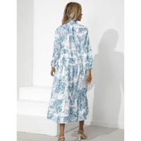 Vestidos elegantes y bonitos estampados para mujer, vestido suelto de manga larga con cuello redondo, nueva promoción - details 13