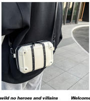 Bolso de remache personalizado para hombres de moda, popular bolso cuadrado pequeño blanco fresco, bolso de mensajero de hombro para mujeres de moda. - details 11