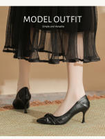 Temperamento tacones delgados tacones altos de las mujeres 2025 nueva falda desnuda hada suave cuero suave hermosa dama de honor zapatos. - details 8