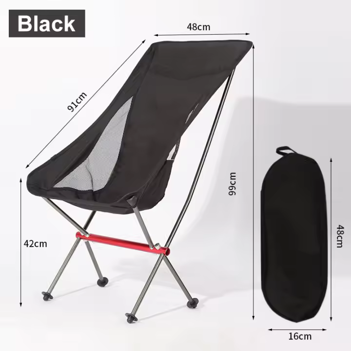 Silla plegable de metal alado de alta calidad tamaño grande impermeable portátil - 1
