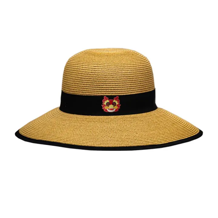 2025 Sombrero de paja de protección solar de ala grande para mujeres en la playa, cola de caballo plegable superior vacía nuevo sombrero para el sol Uv - 1