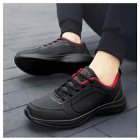 Zapatillas de deporte de cuero de alta calidad para hombre, zapatos informales impermeables, zapatillas ligeras para correr al aire libre, Tenis deportivos, zapatos planos masculinos - details 19