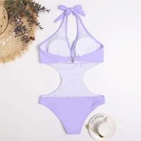2023 sexy corte Trikini nuevo sólido Tre, escote en V profundo, espalda descubierta es un traje de baño Monokini para mujer Tre - details 7