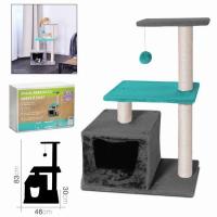 Arbol de Rascar para Gatos COTTECOTA-Casa Azul 30 46 x 83 y 31x50x88.5 cm - details 1