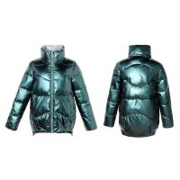 Chaqueta acolchada de algodón brillante para mujer, Chaqueta corta gruesa negra brillante, Parkas de algodón amarillo y rojo, prendas de vestir - details 2