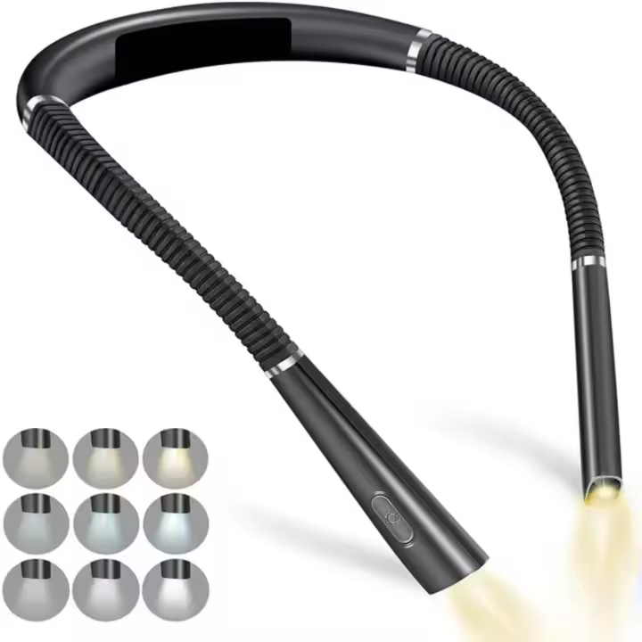 New Adjustable Rechargeable Hands-Free LED Neck Hung Reading Lamp - Top-Quality, Convenient and Long-Lasting USB Neck Light with - 1