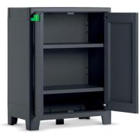 Armario de Resina Impermeable 2 Puertas y 4 Baldas Tamaño 182 x 80 x 44 cm Gris/Antracita - details 6