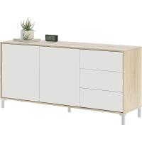 Conjunto de Muebles de Sala de Estar de Roble Canadian y Blanco Cajones, Buffet, Molo Brooklyn - details 0