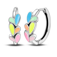 Aretes Redondos de Plata 925 Estilo Elegante para Mujeres con Piedra Principal de Zirconio y Diseño de Encanto Brillante Color en Oro - details 10
