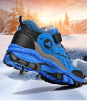 Zapatos de senderismo para niños de alta calidad, zapatos cálidos antideslizantes de lana para exteriores para niños y niñas, botas de nieve impermeables cómodas para invierno - details 2