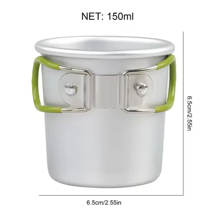 Taza de titanio para exteriores, villa turística, equipo de camping para picnic, 150ml - 1