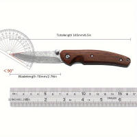 Cuchillo De Hoja Forjada De Damasco Plegable Para Camping Y Sobrevivencia Multifuncional EDC Cuchillo De Bolsillo De Emergencia - details 4