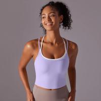 Ropa interior deportiva de realce para mujer, sujetador de Yoga para Fitness, gimnasio, entrenamiento, correr, camiseta sin mang - details 45