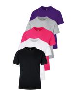 Camisetas de algodón cómodas y sólidas para hombre, camisetas informales transpirables de manga corta para uso diario en verano, 5 uds. - details 56