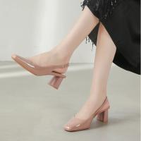 Sandalias de Tacón Alto Informales para Mujer Comodidad con Estilo, Boca Profunda, Correa Trasera, Punta Cuadrada - details 2