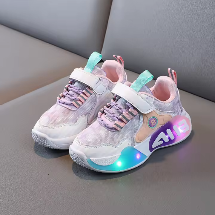 Boys Girls LED Lights Sneakers Fashion Running Shoes Kids Outdoor Luminous Anti-Slip Shoes Children Sport Shoes for Baby Toddler - 1