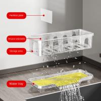 Partición desmontable para fregadero de cocina, estante de esponja de secado rápido, a prueba de humedad, autodrenante, organizador para fregadero de cocina - details 7