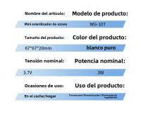 Nuevo Inteligente Mini Purificador De Aire Coche Hogar Refrigerador Desinfección Portátil USB De Carga Generador De Ozono - details 14