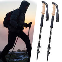 Bastón telescópico de aleación de aluminio para Senderismo, bastón de Trek, 2 piezas - details 4