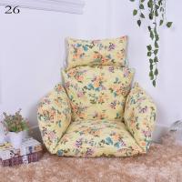 Funda de Cojín de Silla de Huevo Colgante de Color Sólido Floral y Estriado + Funda de Almohada de Exterior (Sin Relleno) para Jardín Lounger - details 28