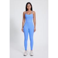 Traje de yoga sin costuras para mujer Mono de cuerpo completo Medias de fitness con espalda cruzada abierta - details 8